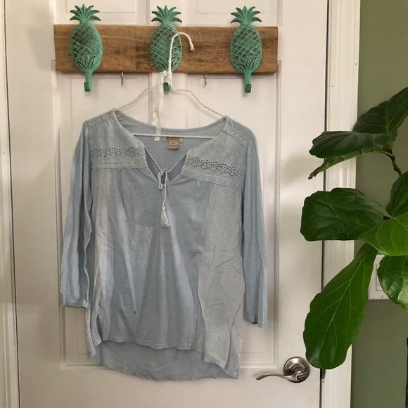 Lucky Brand Tops - Lucky Brand lacy detail blouse